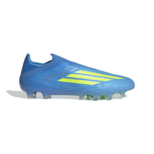 adidas F50 Elite Veterloze Kunstgras Voetbalschoenen (AG) Blauw Neongeel