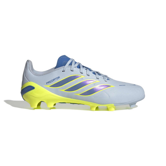 adidas Predator League Gazon Naturel Chaussures de Foot (FG) Enfants Bleu Clair Bleu Jaune