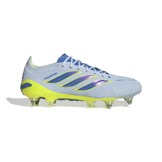 adidas Predator Elite IJzeren-Nop Voetbalschoenen (SG) Lichtblauw Blauw Geel