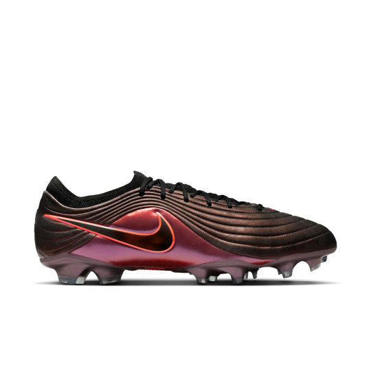 Nike Tiempo Maestro LV8 Elite Gazon Naturel Chaussures de Foot (FG) Noir Orange Mauve