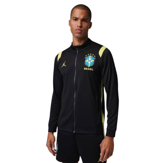Nike Brazilië x Jordan Academy Pro Trainingsjack 2026-2028 Zwart Geel Mintgroen