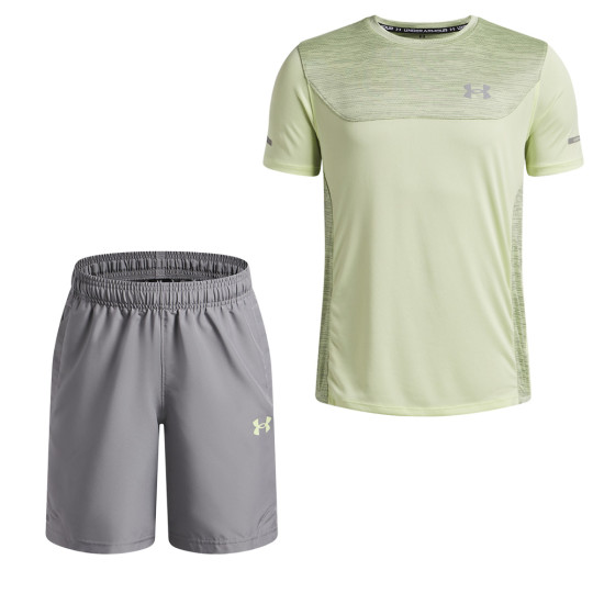 Under Armour Tech Utility Trainingsset Kids Zwart Lichtgroen Geel Donkergrijs Lichtgroen