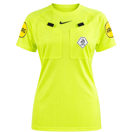 Nike KNVB Scheidsrechtersshirt 2026-2028 Dames Neongeel Zwart