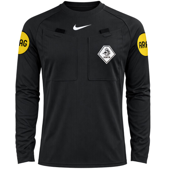 Nike KNVB Scheidsrechtersshirt 2026-2028 Lange Mouwen Zwart Wit