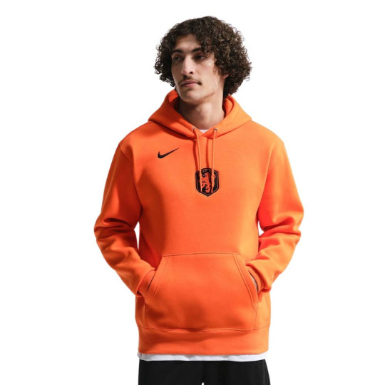 Nike Netherlands Club Sportswear Hoodie 2026-2028 Orange Black