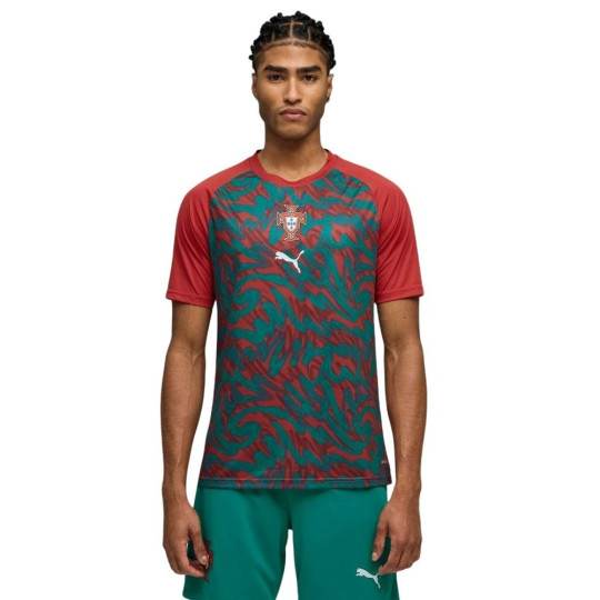 PUMA Portugal Pre-Match Trainingsshirt 2026-2028 Rood Groen