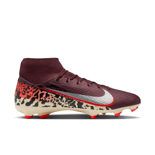 Nike Zoom Mercurial Superfly 10 Academy Gras / Kunstgras Voetbalschoenen (MG) Bordeauxrood Zilver Oranje