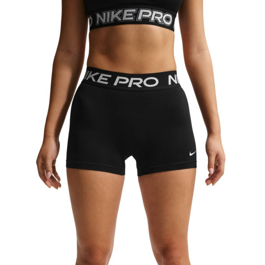 Nike Pro 365 Mid-Rise Sportbroekje (8cm) Dames Zwart Wit