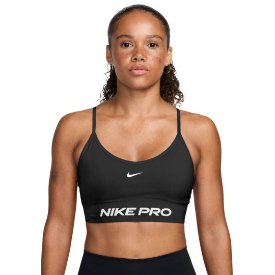 Nike Pro Seamless Sportbeha Dames Zwart Wit