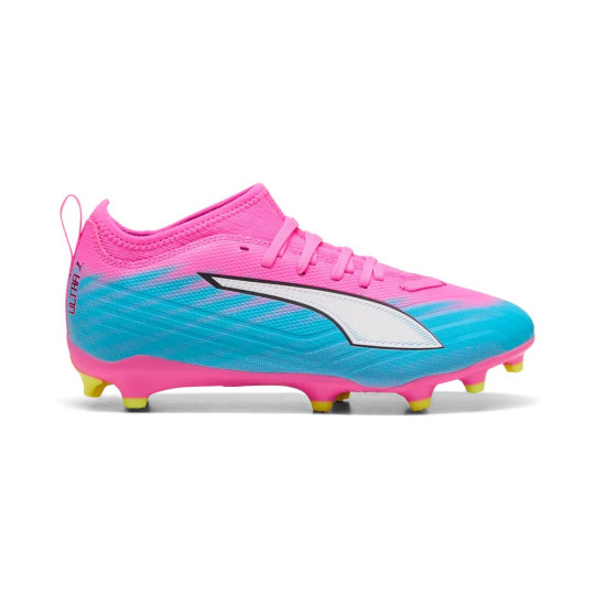 PUMA Ultra 6 Match Gras / Kunstgras Voetbalschoenen (MG) Kids Felroze Blauw Geel