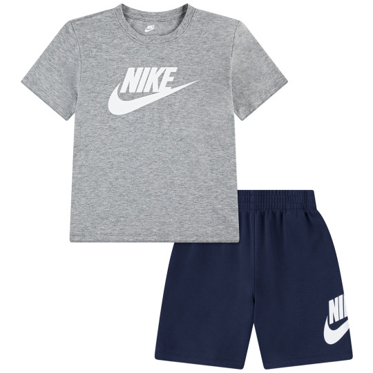 Ensemble d'été Nike Club pour enfants d'âge préscolaire gris bleu foncé blanc