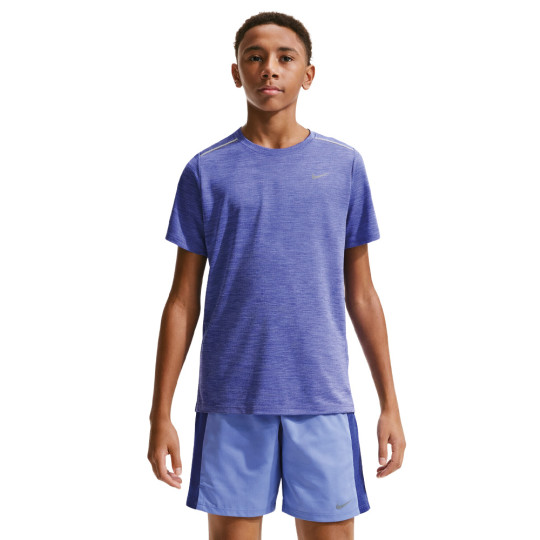 Kit d'entraînement Nike Miler pour Enfants, violet, bleu clair, argent