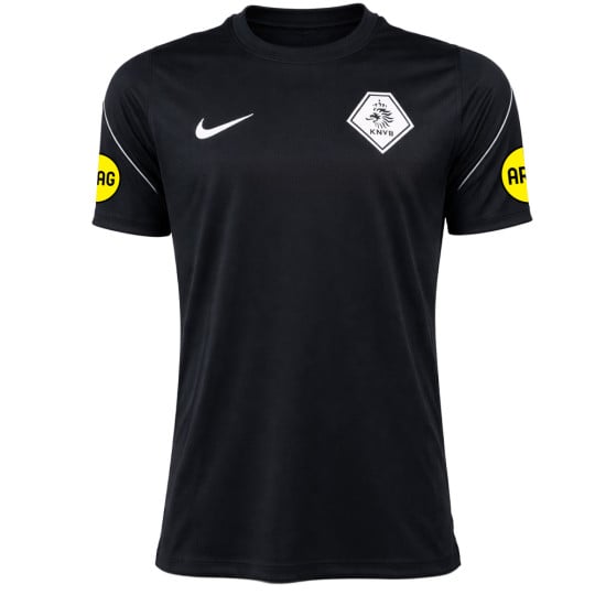 Nike KNVB ARAG Scheidsrechters Trainingsshirt 2026-2028 Zwart Wit