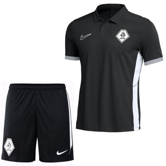 Nike KNVB Scheidsrechters Polo Trainingsset 2026-2028 Zwart Wit