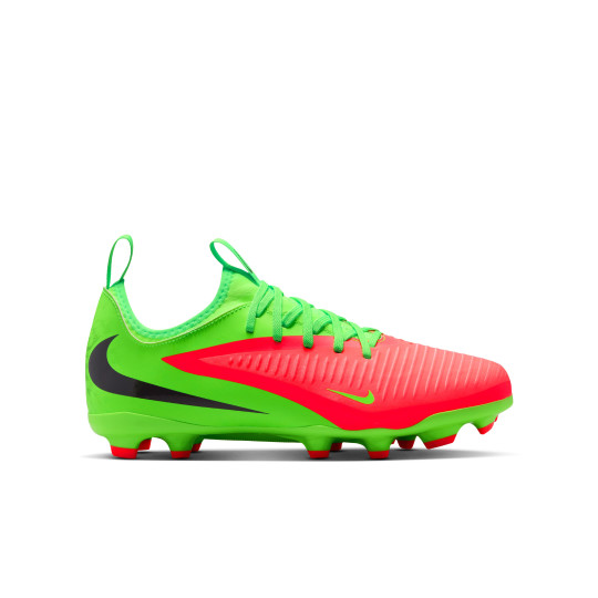 Nike Phantom 6 Low Haaland Academy Gazon Naturel Artificiel Chaussures de Foot (MG) Enfants Vert Vif Rouge Noir