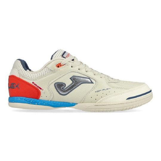 Joma Top Flex Zaalvoetbalschoenen (IN) Beige Blauw Felrood Zilver