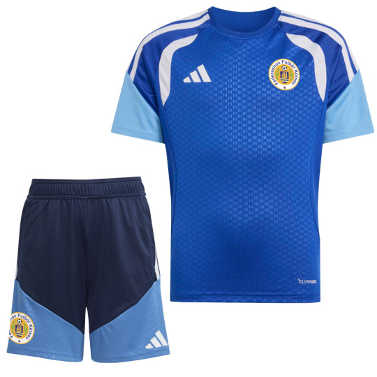 Kit d'entraînement adidas FFK Curaçao 2026-2028 bleu pour enfants