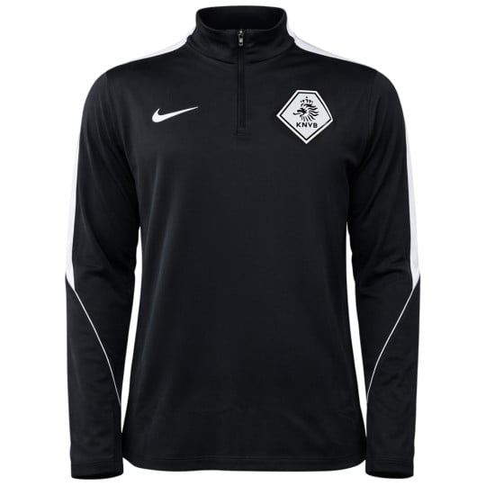 Nike KNVB Scheidsrechters Trainingstrui 1/4-Zip 2026-2028 Zwart Wit