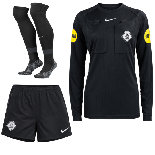 Nike KNVB Scheidsrechterstenue 2026-2028 Lange Mouwen Dames Zwart Wit