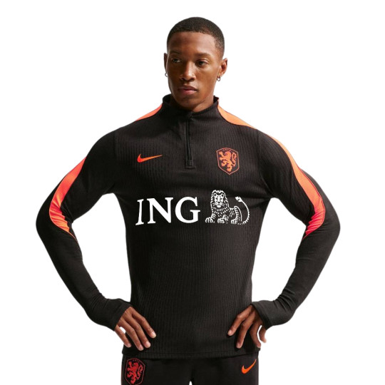Nike Nederland Strike Elite Trainingstrui 1/4-Zip 2026-2028 Zwart Oranje