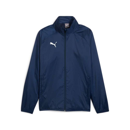 PUMA teamGOAL All Weather Jas Donkerblauw Wit