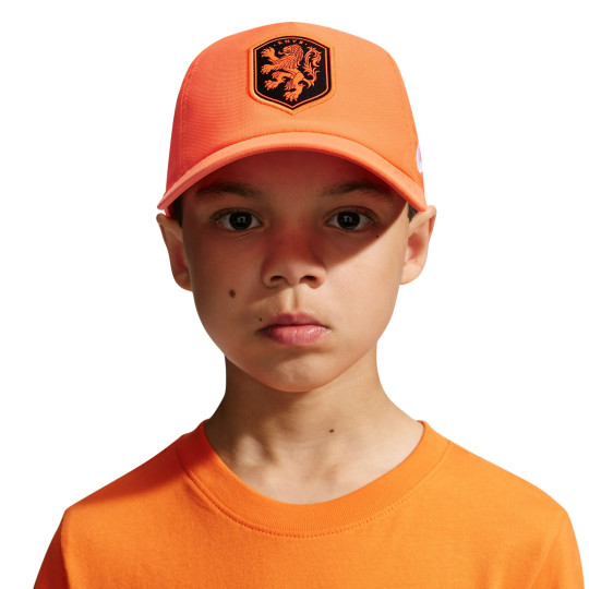 Nike Nederlands Elftal Club Pet Kids Oranje Zwart Wit