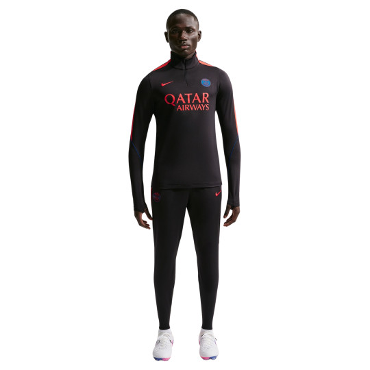 Nike Paris Saint-Germain Strike Trainingspak 1/4-Zip 2026-2027 Zwart Felrood Donkerblauw