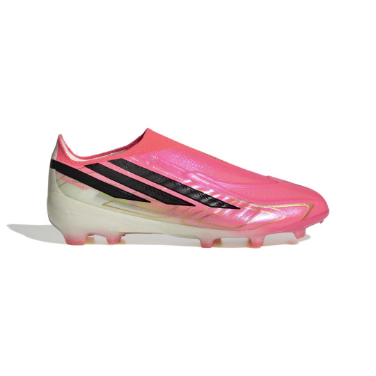 adidas F50 Hyperfast Elite Laceless Grass Football Boots (FG) Kids Hot Pink Black Gold White