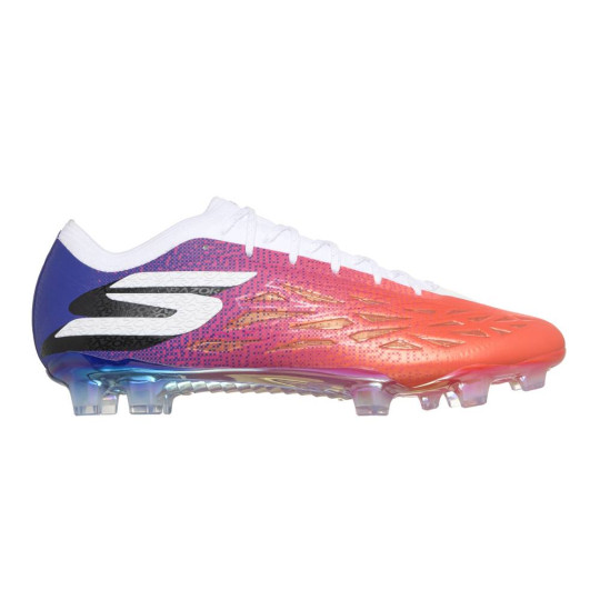Skechers Razor 2 Elite Gras Voetbalschoenen (FG) Wit Felrood Blauw Roze