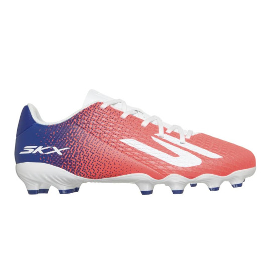 Skechers SKX_2 Club Gras / Kunstgras Voetbalschoenen (MG) Kids Wit Felrood Blauw Roze