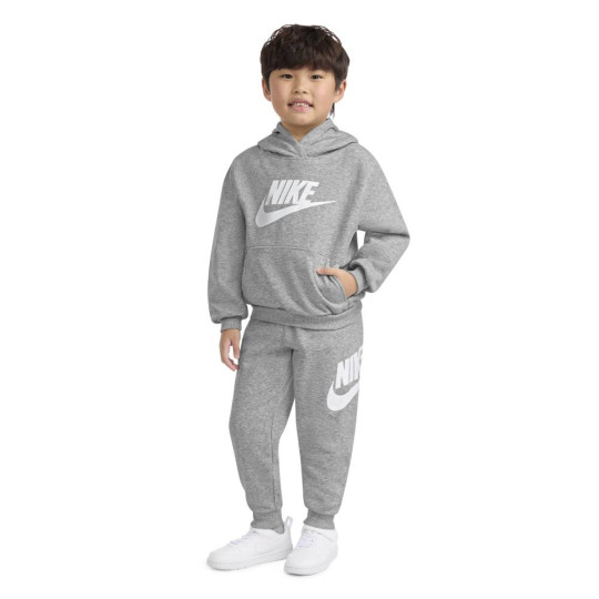 Nike Club Fleece Trainingspak Hooded Peuters Grijs Wit