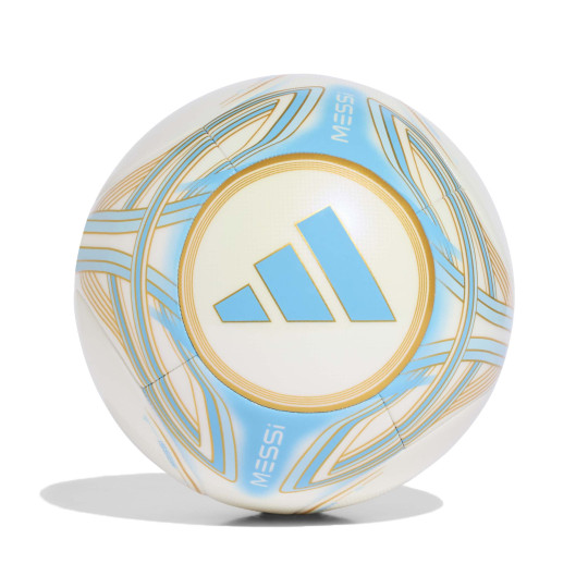 adidas Messi Club Voetbal Maat 5 Wit Lichtblauw Goud