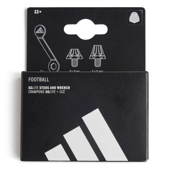 adidas SGLITE Studs with Key 8 x 8 MM & 4 x 11 MM Silver