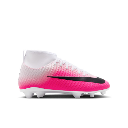 Nike Mercurial Superfly 11 Club Gras / Kunstgras Voetbalschoenen (MG) Kids Felroze Wit Zwart