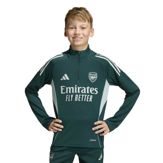 adidas Arsenal Trainingstrui 1/4-Zip 2025-2026 Kids Donkergroen Grijs