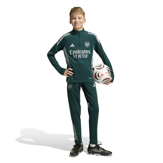 adidas Arsenal Trainingspak 1/4-Zip 2025-2026 Kids Donkergroen Grijs