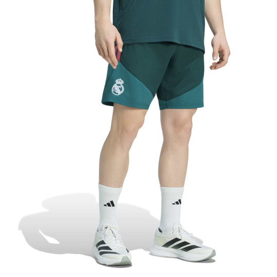 Pantalons d'entraînement tissés adidas Real Madrid 2026-2027 Vert foncé, rose et blanc