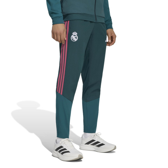 adidas Real Madrid Presentatie Trainingsbroek 2026-2027 Donkergroen Roze Wit