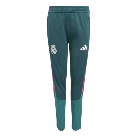 adidas Real Madrid Trainingsbroek 2026-2027 Kids Donkergroen Roze Wit