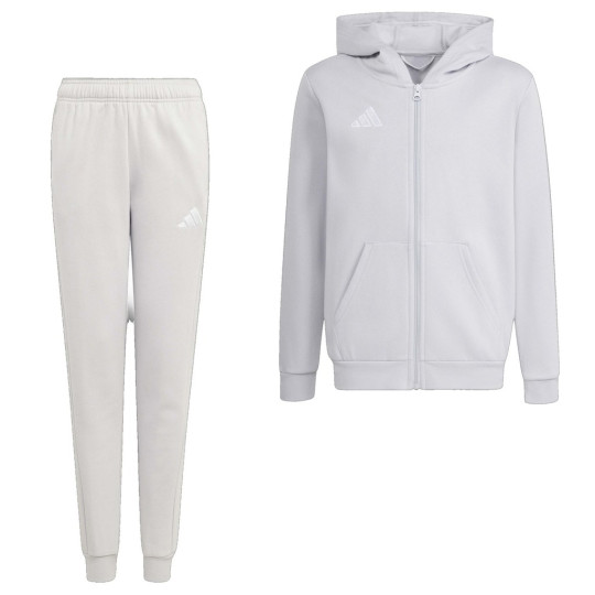 adidas Entrada 26 Joggingpak Full-Zip Vest Kids Grijs Wit