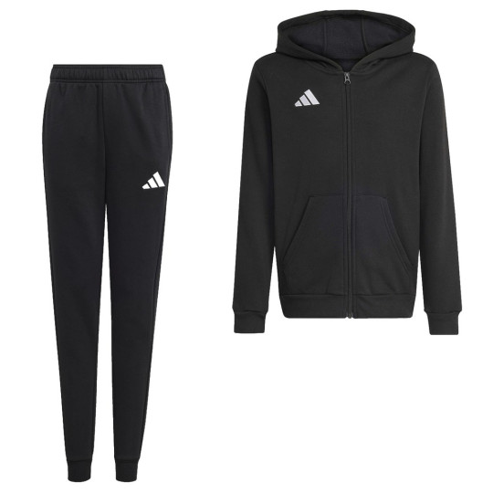 adidas Entrada 26 Joggingpak Full-Zip Vest Kids Zwart Wit