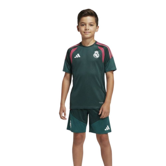 adidas Real Madrid Trainingsset 2026-2027 Kids Donkergroen Roze Wit