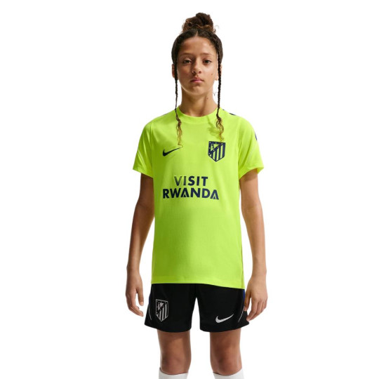 Kit D'entraînement Nike Atletico Madrid Strike 2026-2027 Pour Enfants, Vert Néon, Noir, Bleu Foncé, Blanc