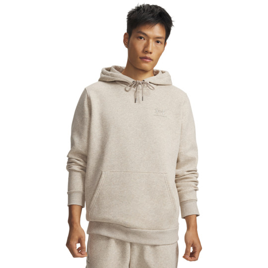 Under Armour Essential Icon Fleece Hoodie Lichtgrijs Beige