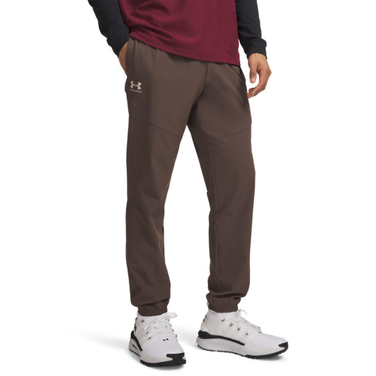 Under Armour Vibe Woven Trainingsbroek Donkerbruin Beige