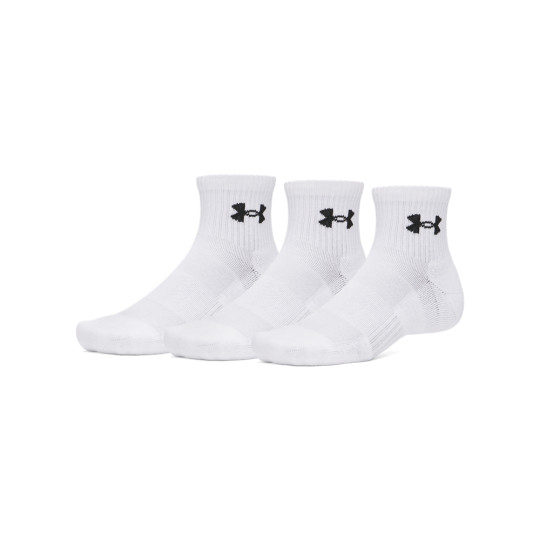 Under Armour Performance Quarter Sprotsokken 3-Pack Wit Zwart