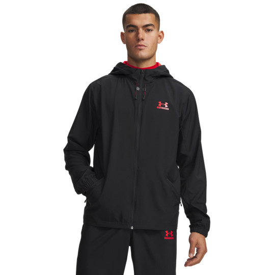 Under Armour Tech Sport Woven Trainingsjack Zwart Rood
