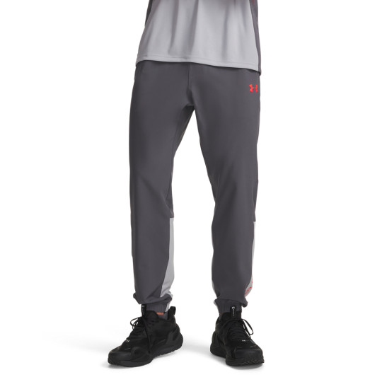 Under Armour Tech Utility Woven Trainingsbroek Donkergrijs Lichtgrijs Rood