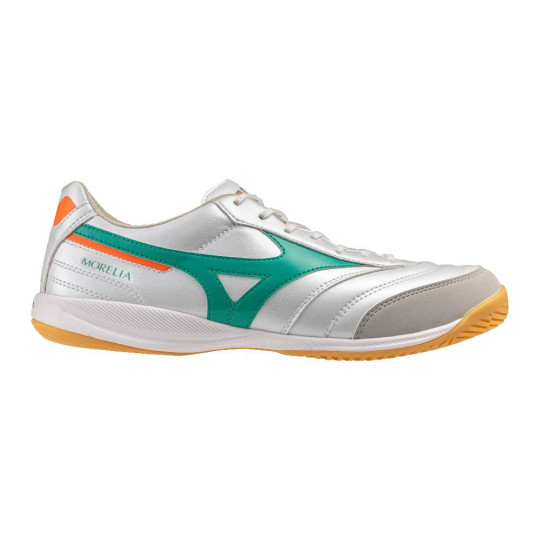 Mizuno Morelia Sala Pro Zaalvoetbalschoenen (IN) Wit Groen Oranje