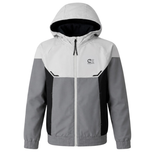 Veste d'entraînement à capuche Cruyff Elite 2.0 pour Enfants, gris clair, noir